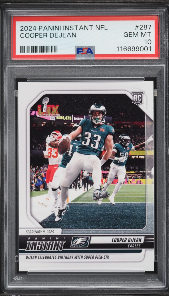 2024 Panini Instant NFL Cooper Dejean ROOKIE /4354 #287 PSA 10 GEM MINT