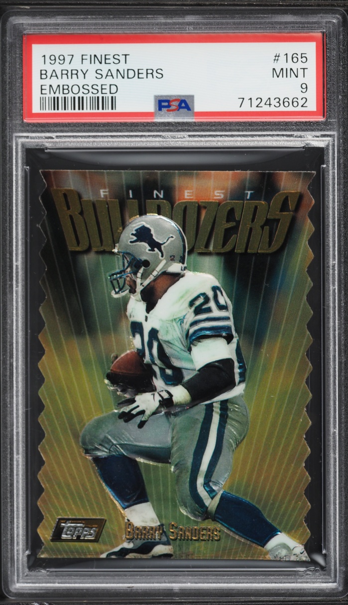 1997 Finest Embossed Barry Sanders #165 PSA 9 MINT