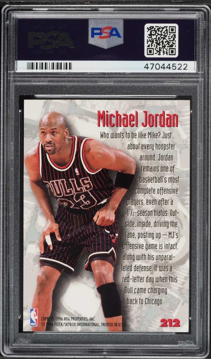 1995 Metal Nuts & Bolts Michael Jordan #212 PSA 10 GEM MINT