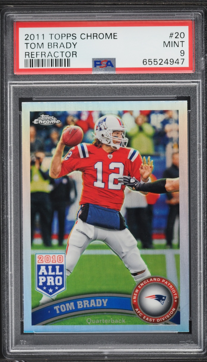 2011 Topps Chrome Refractor Tom Brady #20 PSA 9 MINT