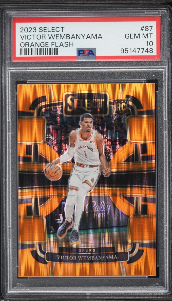 2023 Select Concourse Orange Flash Victor Wembanyama ROOKIE #87 PSA 10 GEM MINT