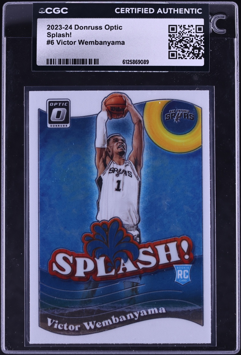 2023 Donruss Optic Splash! Victor Wembanyama ROOKIE #6 CGC AUTH