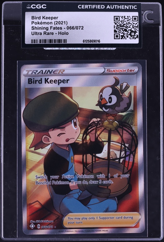 2021 Pokemon Sword & Shield Shining Fates Full Art Bird Keeper #66 CGC AUTH
