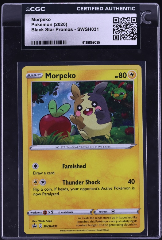 2020 Pokemon Black Star Promo Morpeko #SWSH031 CGC AUTH