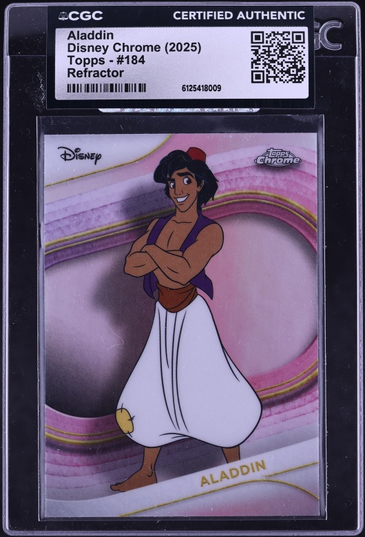 2025 Topps Chrome Disney Yellow Mini-Diamonds Refractor Aladdin