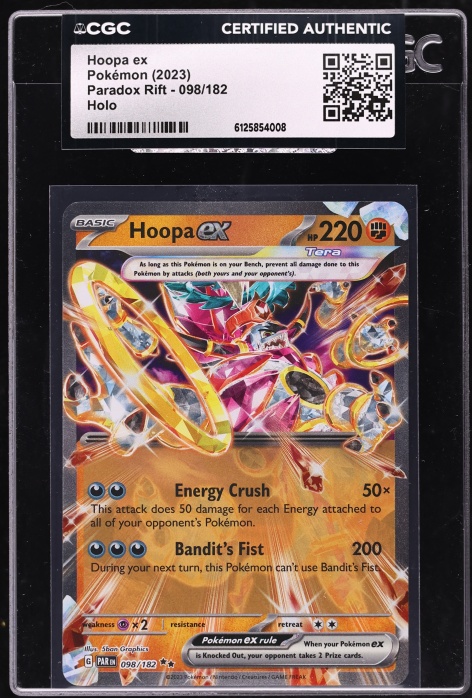 2023 Pokemon Scarlet & Violet Paradox Rift Holo Hoopa ex #98 CGC AUTH