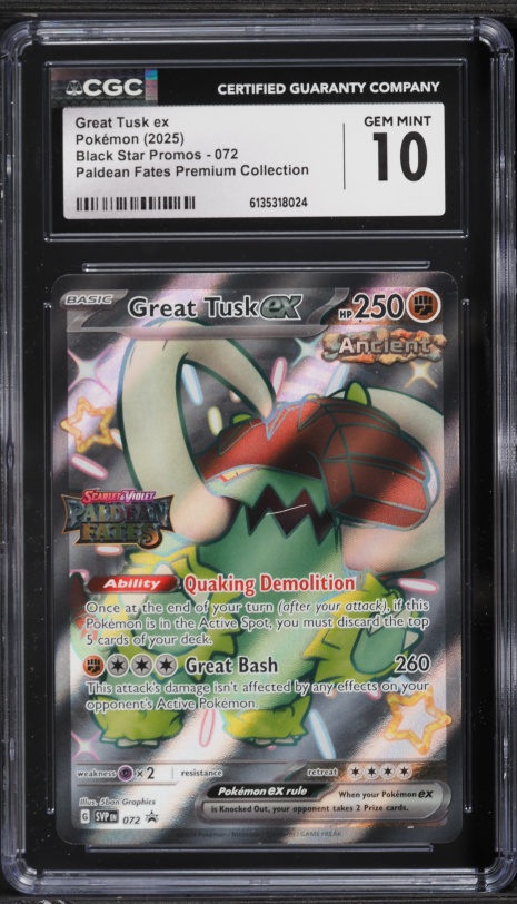 great tusk ex pokemon card POKMON GAME sv1S 093/078 SR Fighting Great Bash (260) This attacks damage isnt affected by any effects on your opponents Active Pokmon. Pokemon Great Tusk ex