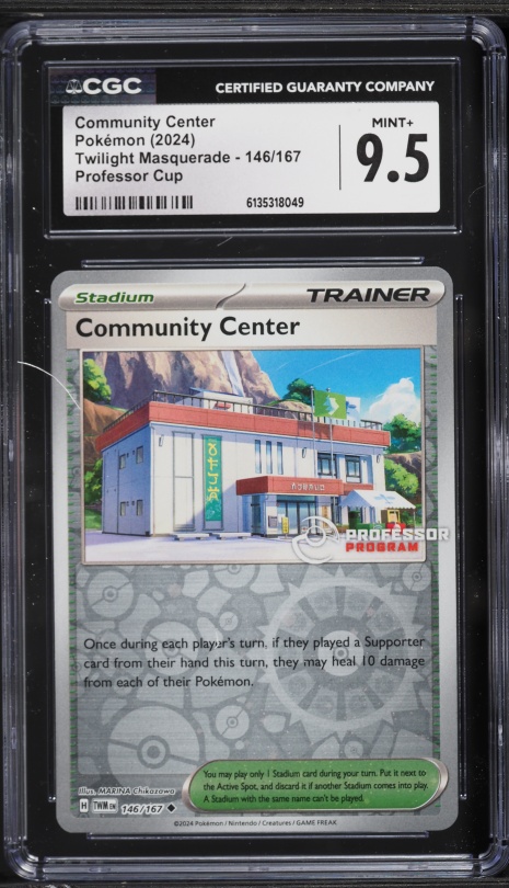 2024 Pokemon SV Twilight Masquerade Professor Cup Community Center #146 CGC 9.5 MINT+