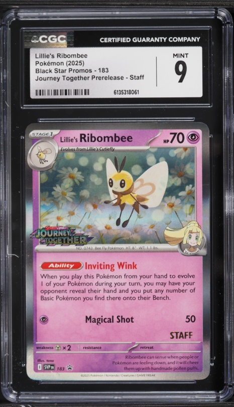 2025 Pokemon Japanese SV Battle Partners AR Lillie's Ribombee #105