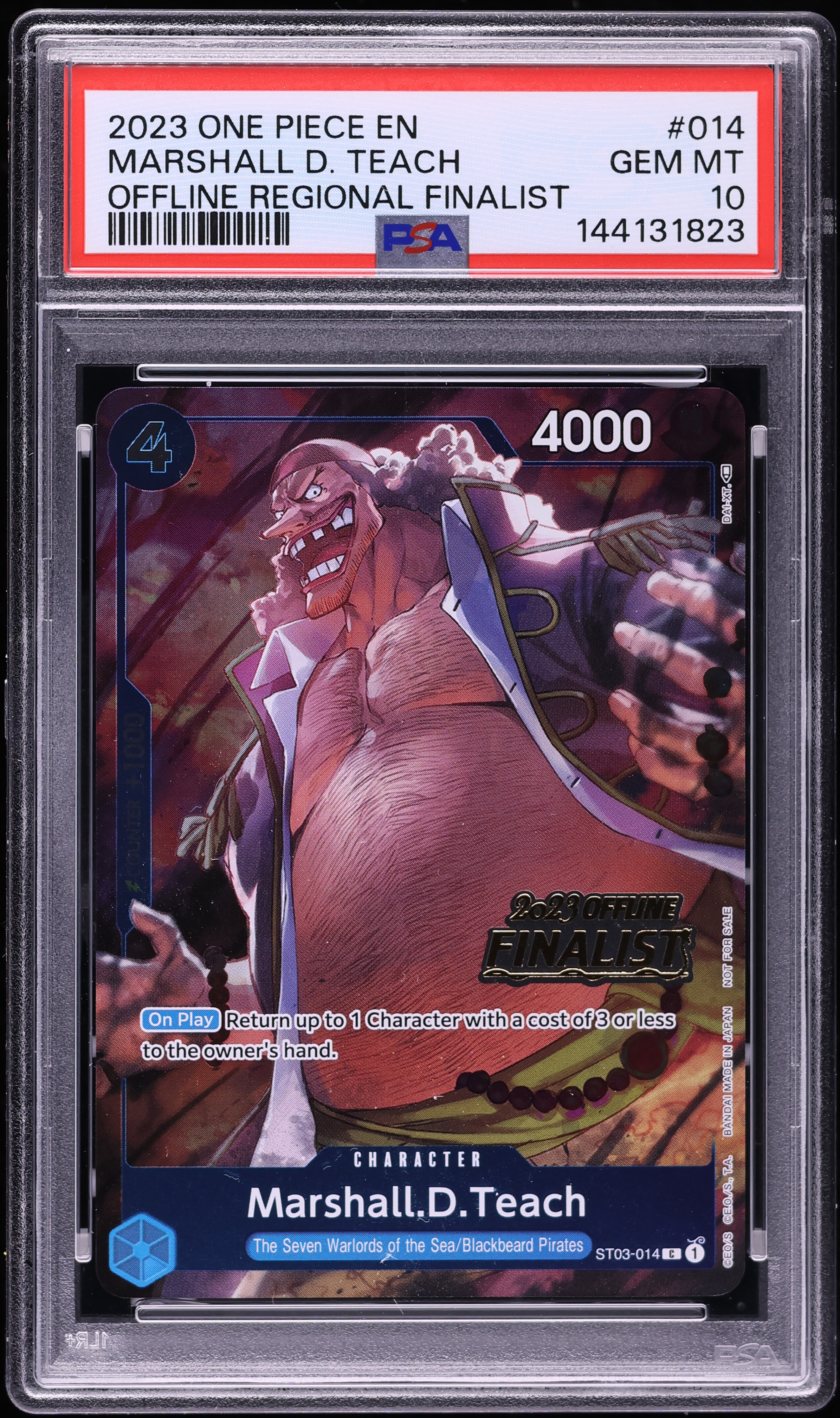 2023 One Piece Promo Offline Regional Finalist Marshall D. Teach