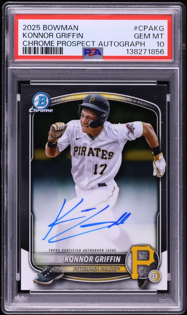 2025 Bowman Chrome Konnor Griffin PROSPECT AUTO #CPA-KG PSA 10 GEM MINT