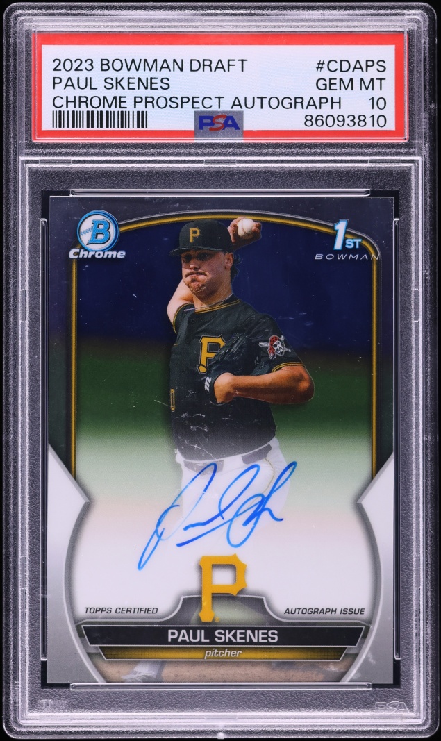 2023 Bowman Chrome Draft Paul Skenes PROSPECT AUTO #CDA-PS PSA 10 GEM MINT