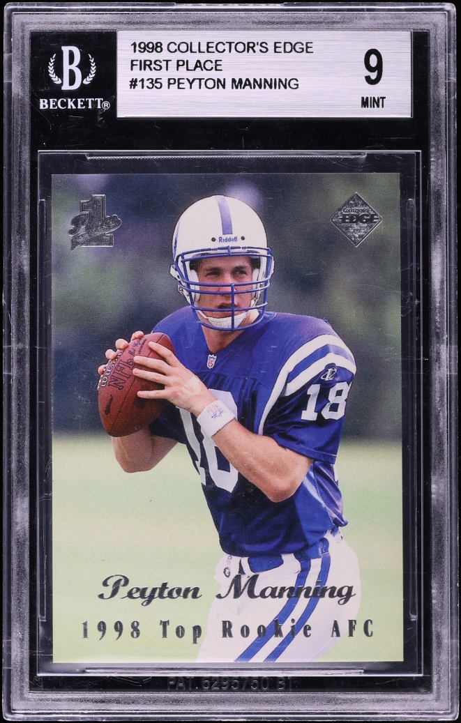 1998 Collector's Edge 1st Place Peyton Manning ROOKIE #135 BGS 9 MINT