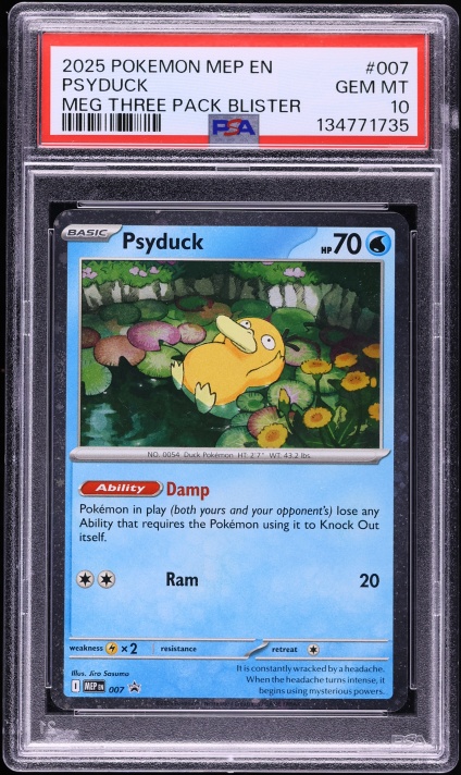 2025 Pokemon Japanese Mega Dream Ex AR Psyduck #199 CGC 10