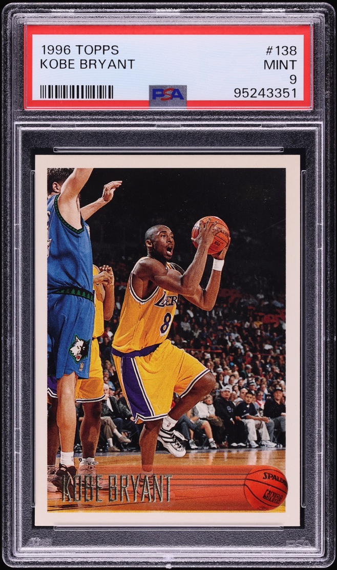 1996 Topps Basketball Kobe Bryant ROOKIE #138 PSA 9 MINT