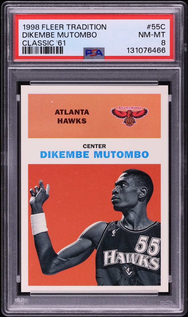 1998 Fleer Tradition Classic '61 Dikembe Mutombo /61 #55C PSA 8 NM-MT