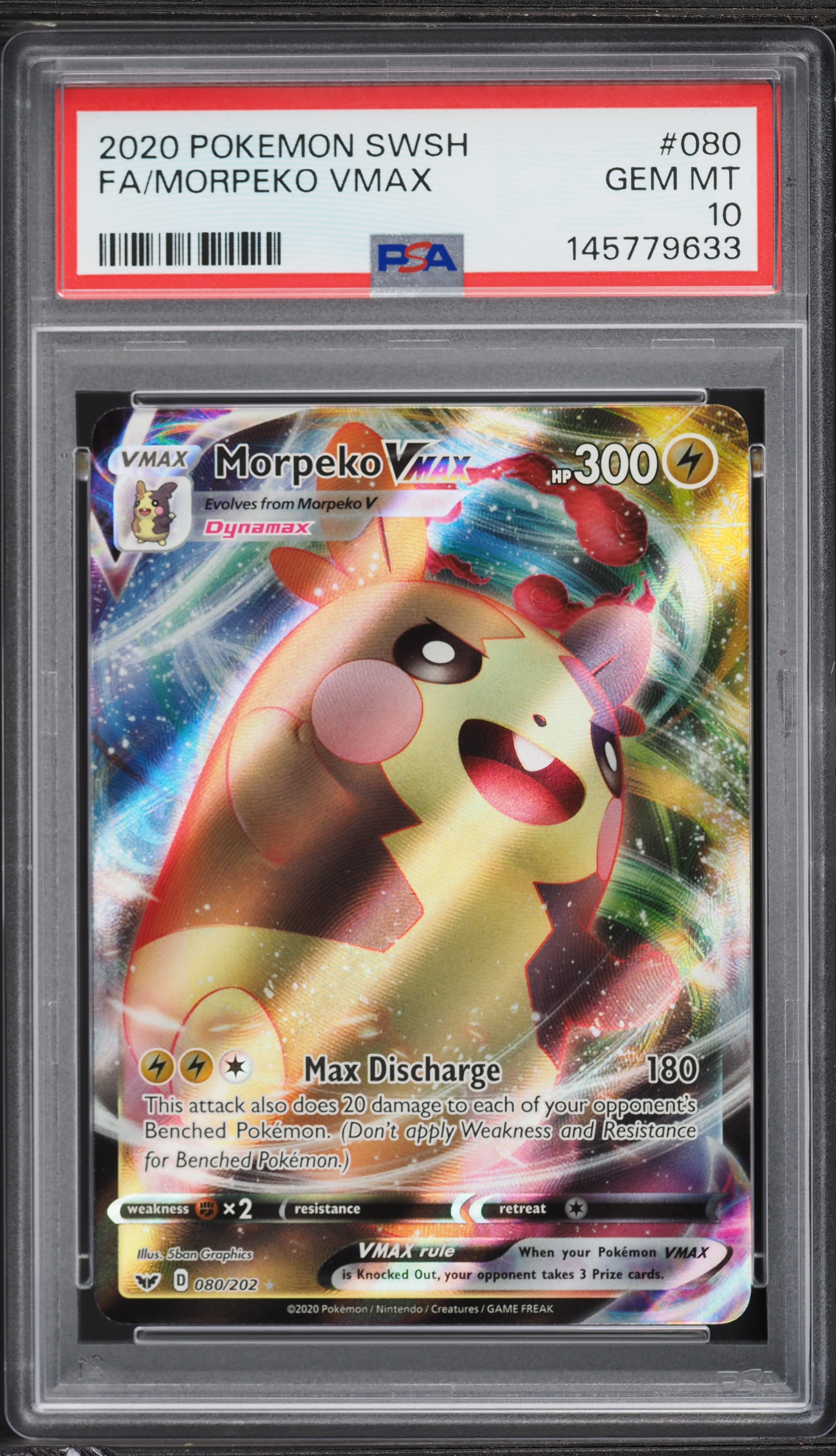 2020 Pokemon Sword & Shield Full Art Morpeko VMAX #80 PSA 10 GEM