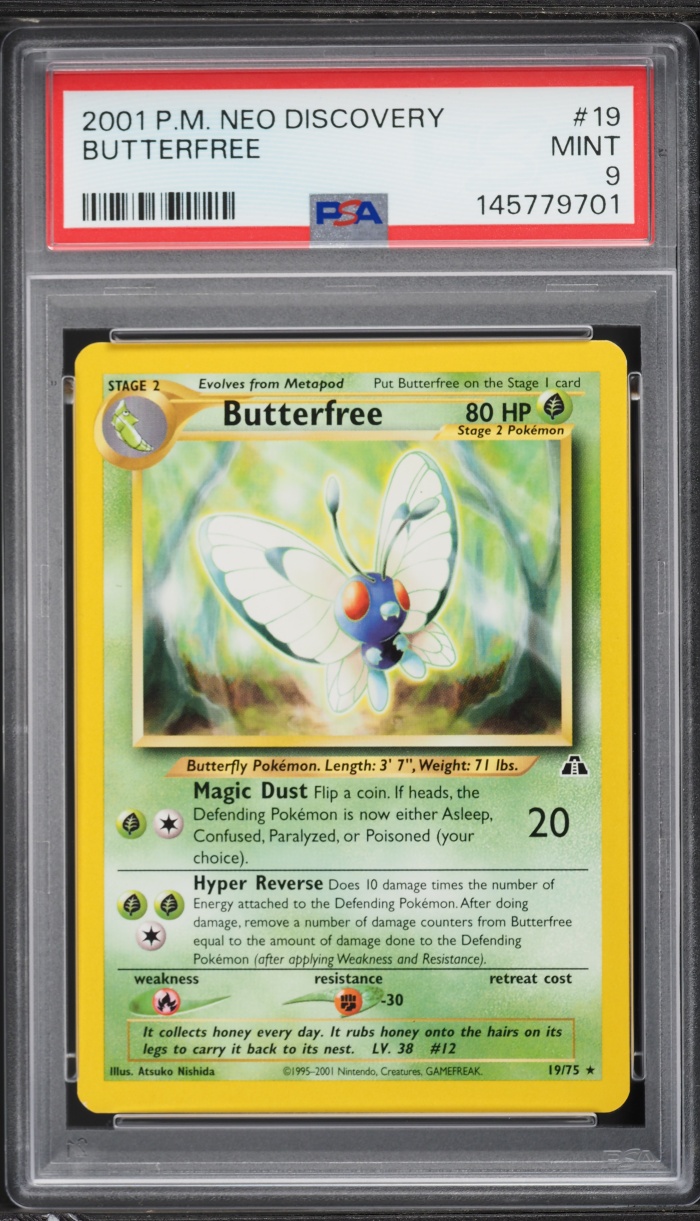 2001 Pokemon Neo Discovery Butterfree #19 PSA 9 MINT