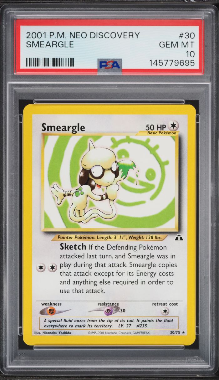 2001 Pokemon Neo Discovery Smeargle #30 PSA 10 GEM MINT