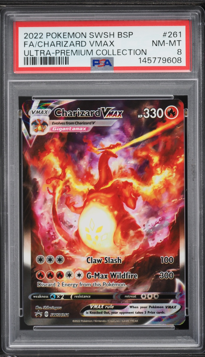2022 Pokemon Sword & Shield Promo Ultra Premium Alt Art Charizard VMAX #SWSH261 PSA 8 NM-MT