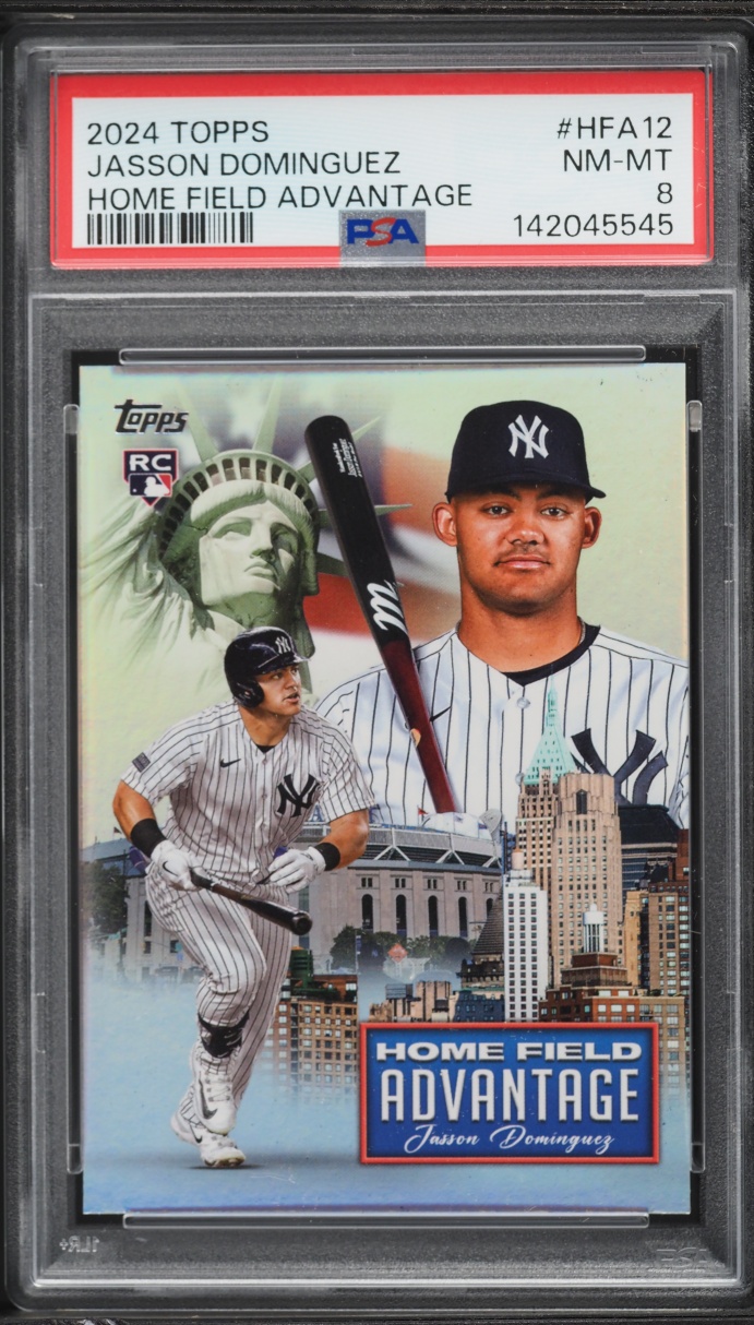 2024 Topps Home Field Advantage Jasson Dominguez ROOKIE #HFA-12 PSA 8 NM-MT
