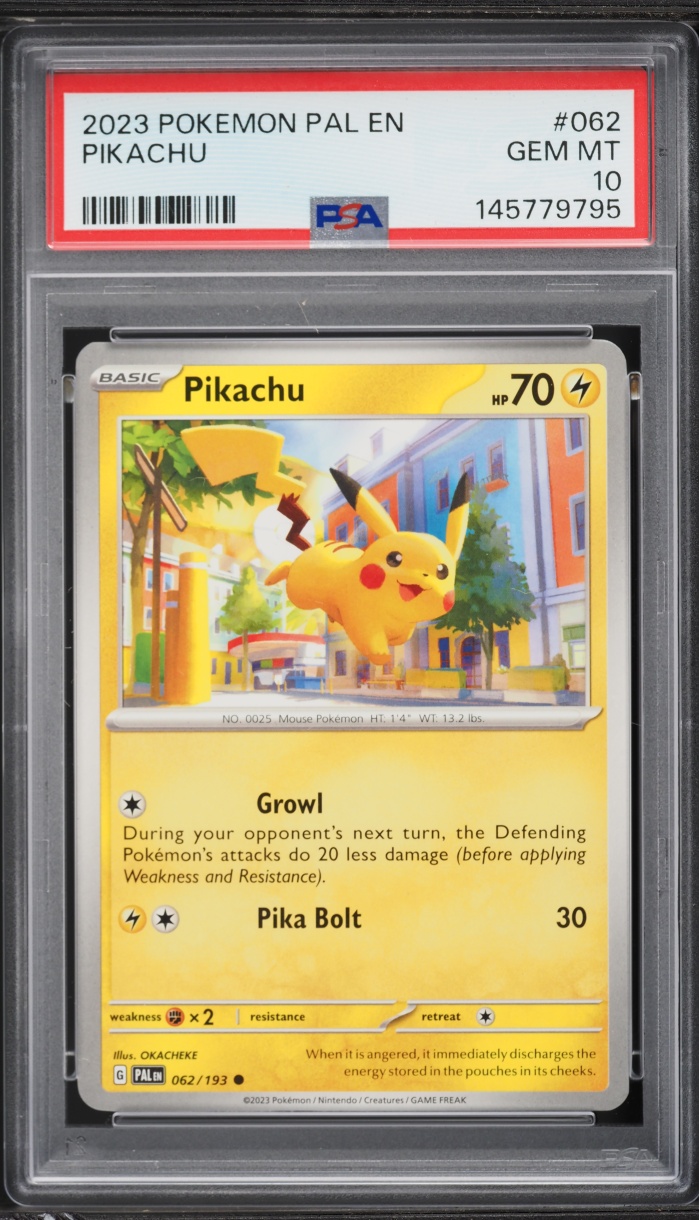 2023 Pokemon Scarlet & Violet Paldea Evolved Pikachu #062 PSA 10 GEM MINT