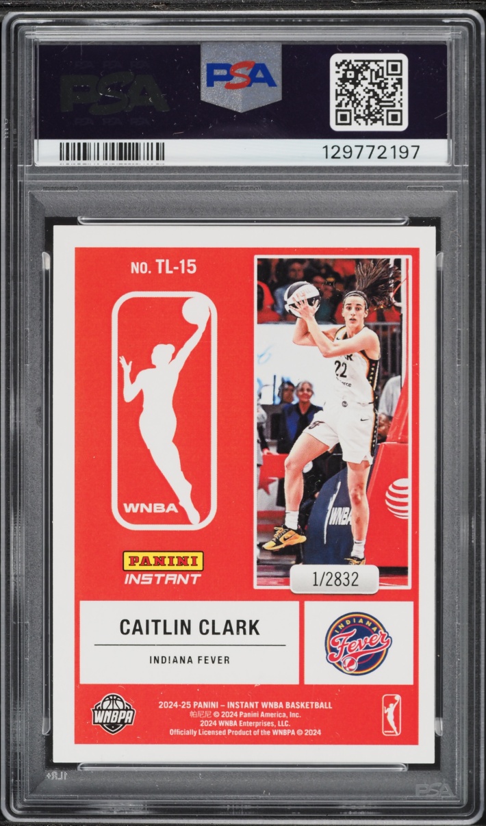 2024 Panini Instant WNBA Logo Caitlin Clark ROOKIE /2832 #TL-15 PSA 10 GEM MINT