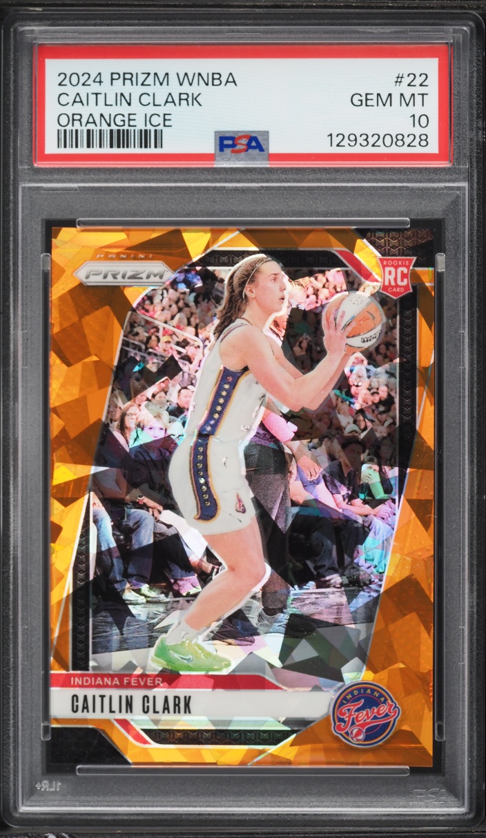2024 Panini Prizm WNBA Orange Ice Caitlin Clark ROOKIE #22 PSA 10 GEM MINT