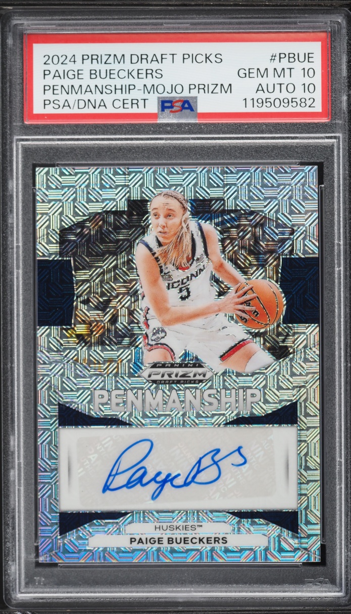 2024 Panini Prizm Draft Picks Penmanship Mojo Paige Bueckers ROOKIE AUTO DNA 10 /25 PSA 10 GEM
