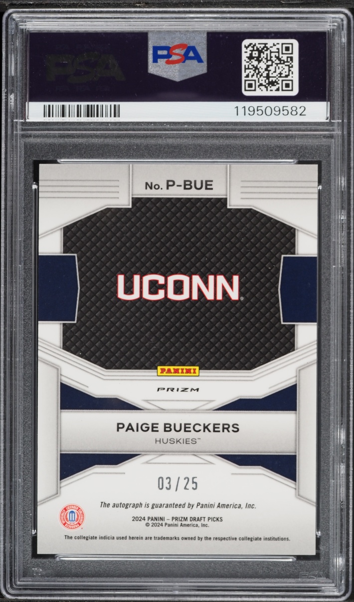 2024 Panini Prizm Draft Picks Penmanship Mojo Paige Bueckers ROOKIE AUTO DNA 10 /25 PSA 10 GEM