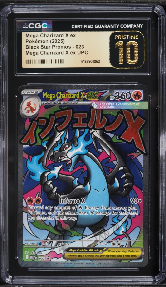 2025 Pokemon Mega Evolution Promo Ultra Premium Full Art Mega Charizard X ex CGC 10 PRISTINE