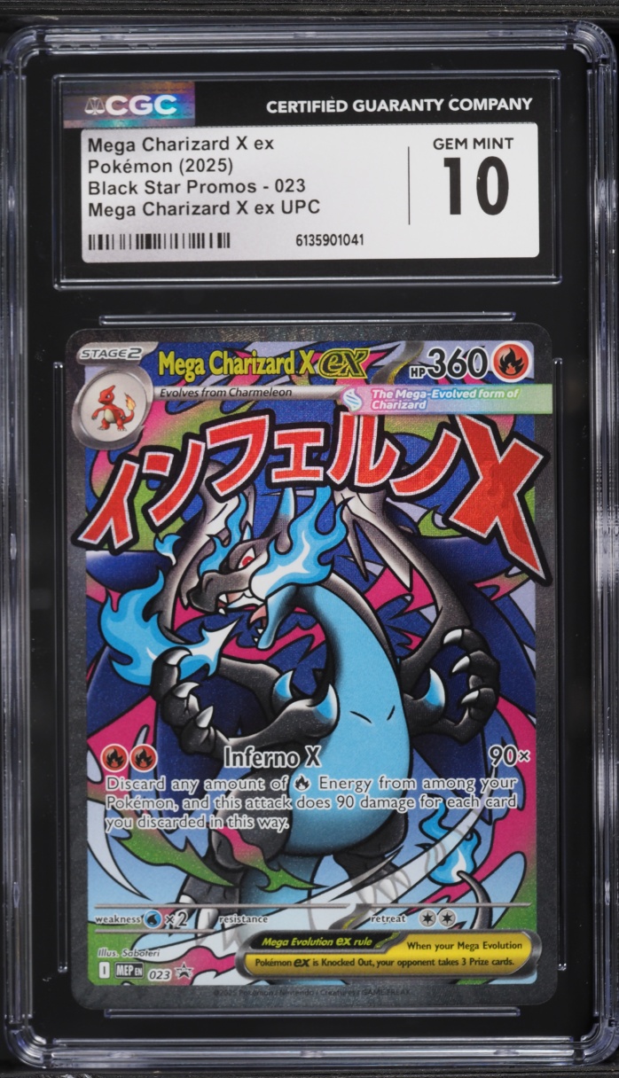2025 Pokemon Mega Evolution Promo Ultra Premium Full Art Mega Charizard X ex #23 CGC 10 GEM