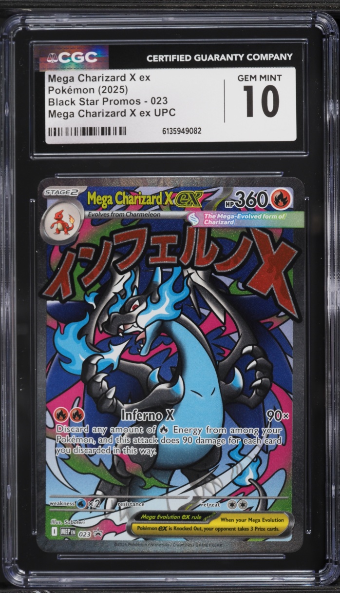 2025 Pokemon Mega Evolution Promo Ultra Premium Full Art Mega Charizard X ex  #23 CGC 10 GEM on Fanatics Collect