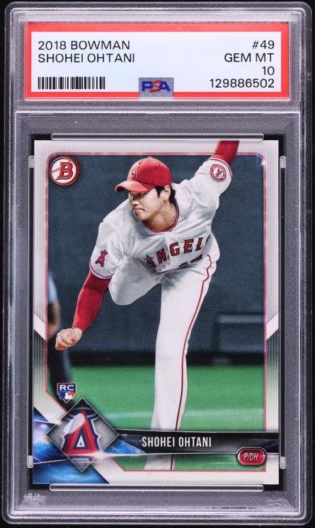 2018 Bowman Shohei Ohtani ROOKIE #49 PSA 10 GEM MINT