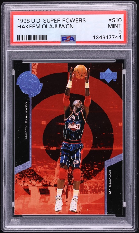 1998 Upper Deck Super Powers Hakeem Olajuwon #S10 PSA 9 MINT