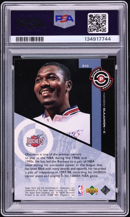 1998 Upper Deck Super Powers Hakeem Olajuwon #S10 PSA 9 MINT