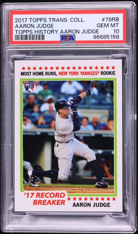 2017 Topps Transcendent Collection History Aaron Judge ROOKIE /87 #AJ-78RB PSA 10 GEM MINT