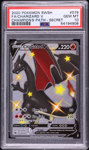 リザードン V 2020年 Shiny Star V Gem Mint 10 2020 Pokemon SWSH Champion's Path Full Art Shiny Charizard V #79