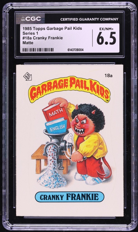 1985 Topps Garbage Pail Kids Series 1 Cranky Frankie MATTE #18a CGC 6.5 EXMT+