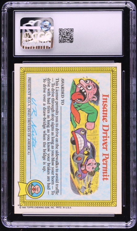 1985 Topps Garbage Pail Kids Series 1 Cranky Frankie MATTE #18a CGC 6.5 EXMT+