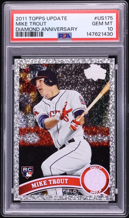 2011 Topps Update Diamond Anniversary Mike Trout ROOKIE #US175 PSA 10 GEM MINT
