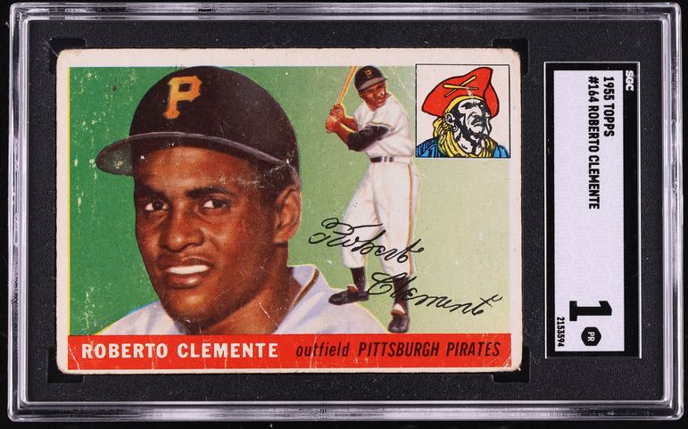 1955 Topps Roberto Clemente ROOKIE #164 SGC 1 PR