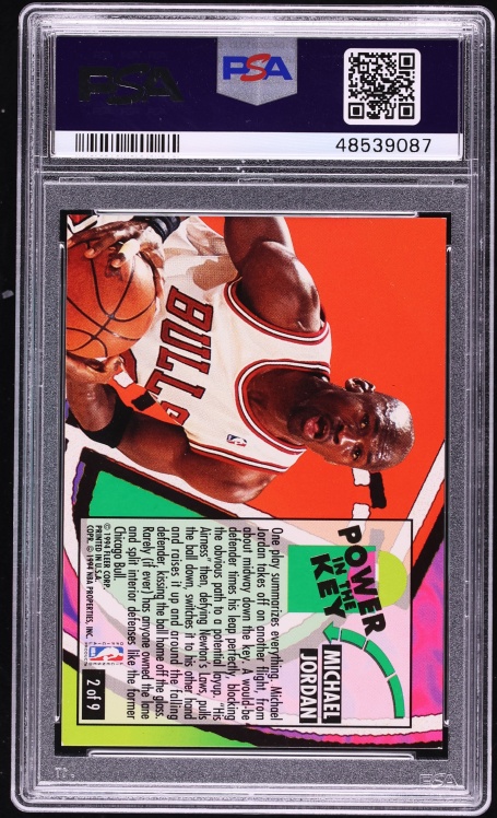 1993 Ultra Power In The Key Michael Jordan #2 PSA 8 NM-MT