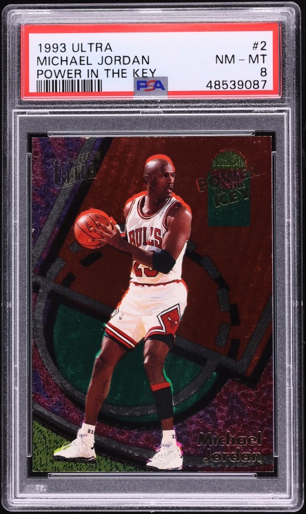 1993 Ultra Power In The Key Michael Jordan #2 PSA 8 NM-MT