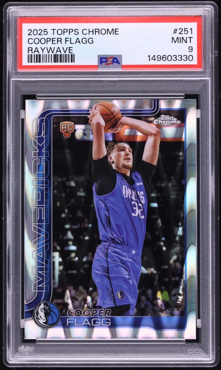 2025 Topps Chrome Raywave Cooper Flagg ROOKIE #251 PSA 9 MINT