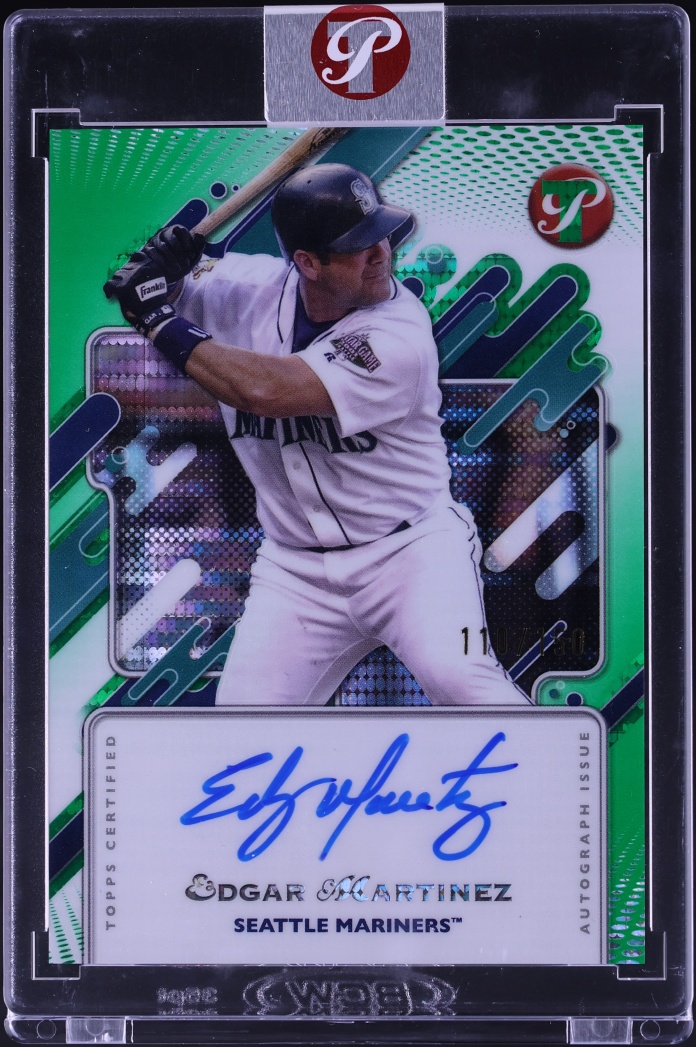 2025 Topps Pristine Green Pulsar Refractor Edgar Martinez AUTO /150 #PA-EM