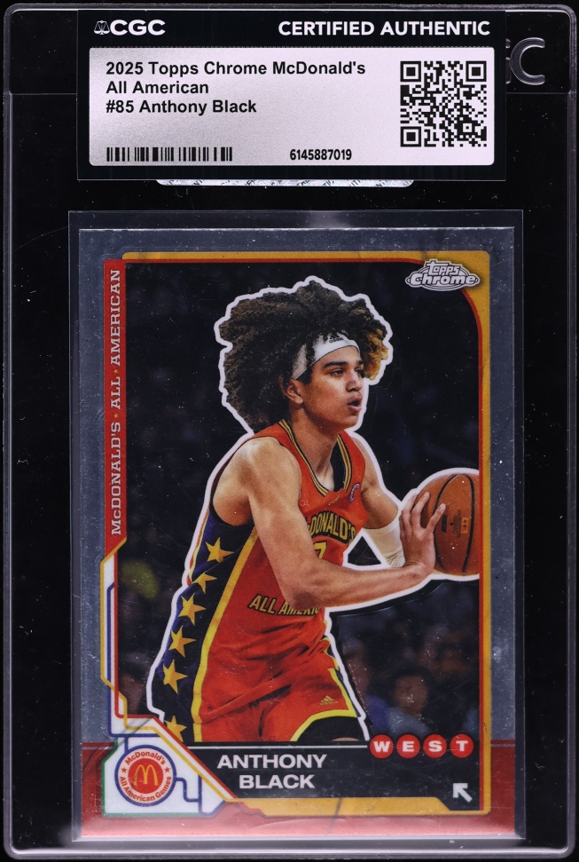 2025 Topps Chrome McDonald's All American Anthony Black #85 CGC AUTH