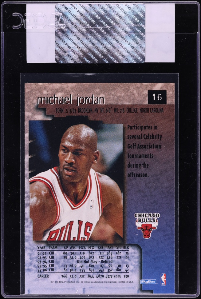 1996 Skybox Premium Michael Jordan #16 CGC AUTH