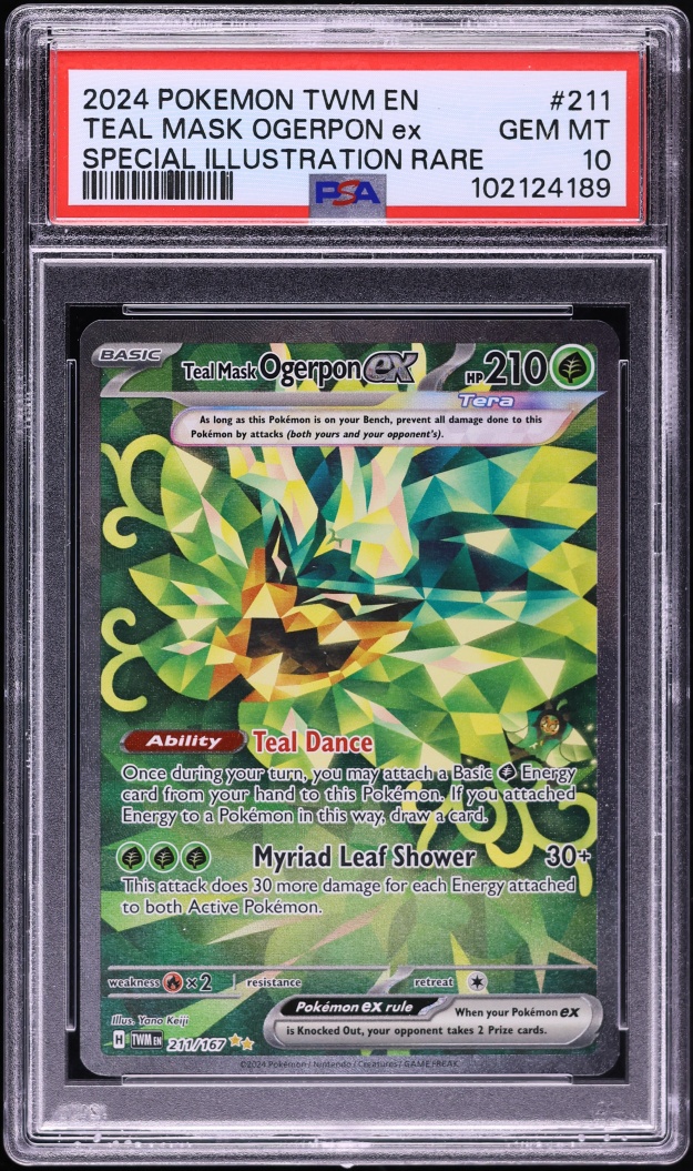 2024 Pokemon Scarlet & Violet Twilight Masquerade SIR Teal Mask Ogerpon ex #211 PSA 10 GEM MINT