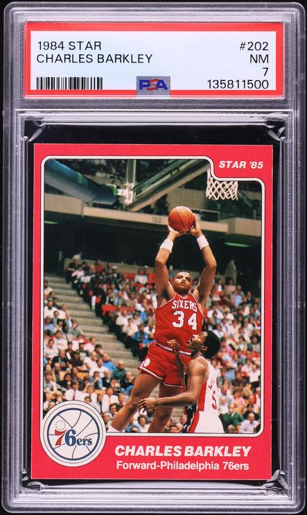 1984 Star Basketball Charles Barkley ROOKIE #202 PSA 7 NRMT